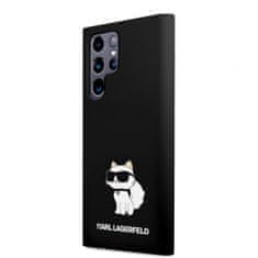Karl Lagerfeld Zadný kryt Liquid Silicone Choupette NFT pre Samsung Galaxy S23 Ultra Black