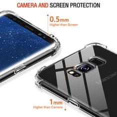 Techsuit Silikónové puzdro so zosilnenými hranami pre Samsung Galaxy S8 Plus - Transparentná KP30017