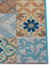 Hanse Home Behúň Cappuccino 105880 Mosaik Blue Multicolored 75x150