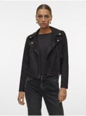 Vero Moda Čierna dámska bunda v semišovej úprave Vero Moda Jose S