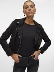 Vero Moda Čierna dámska bunda v semišovej úprave Vero Moda Jose S