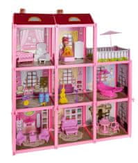 Kruzzel  Plastový domček pre bábiky s bábikou a príslušenstvom