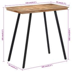 Petromila vidaXL Barový stôl 110x55x105 cm tíkový masív