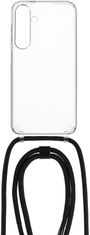 FIXED Pouzdro Pure Neck s čiernou šnúrkou na krk pre Samsung Galaxy S24+ FIXPUN-1257-BK