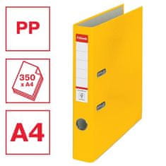 Esselte Zakladač pákový "Economy", ochranné spodné kovanie, žltá, 50 mm, A4, PP/kartón, 81191