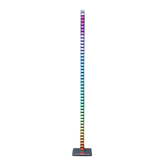 BOT BOT Aktívna LED stojacia lampa s hudobným režimom AC1 122 cm WiFi RGB, strieborná