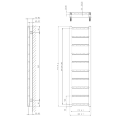 SAPHO Sapho, METRO LIGHT vykurovacie teleso 300x1140mm, chróm