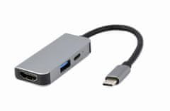 shumee GEMBIRD MULTI ADAPTÉR USB TYPE-C 3V1 (USB HUB + HDMI + PD)