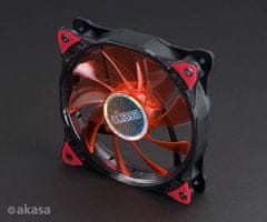 Akasa prídavný ventilátor Vegas LED 12 cm červená