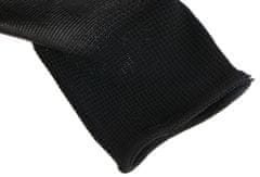 SIXTOL Rukavice pracovné z polyesteru polomáčané v polyuretáne GLOVE PE-PU 10, čierne, veľkosť 10