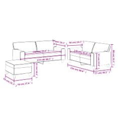 Petromila vidaXL 3-dielna pohovka krémová umelá koža