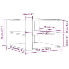 Vidaxl Konferenčný stolík sivý sonoma 59,5x59,5x40 cm kompozitné drevo