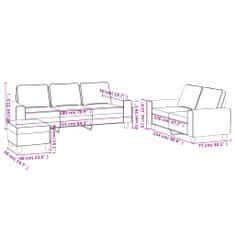 Petromila vidaXL 3-dielna sedacia súprava sivohnedá látka