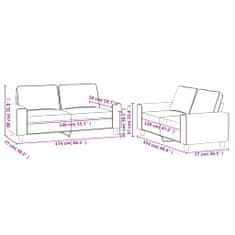 Petromila vidaXL 2-dielna sedacia súprava čierna látka