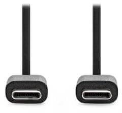 Nedis kábel USB 2.0/ zástrčka USB-C - zástrčka USB-C/ čierny/ bulk/ 1m