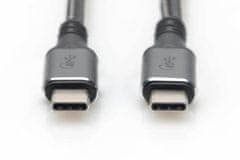 Digitus Pripojovací kábel USB 4, TypC na TypeC, PP opletenie AL-Housing 8K @ 60Hz, PD3.0, 40Gbits / s, 1m, bl.