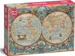 Cherry Pazzi Puzzle Mapa sveta Veľkých objavov 2000 dielikov