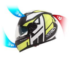 XRC Helma na motorku matt black/white/yellow veľ. XS