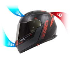 XRC Helma na motorku matt black/red veľ. XL