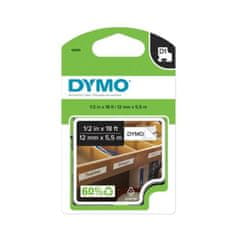 Dymo Permanentná vinylová páska D1 12 mm biela/čierna