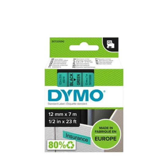 Dymo Samolepiaca páska D1 12 mm zelená/čierna