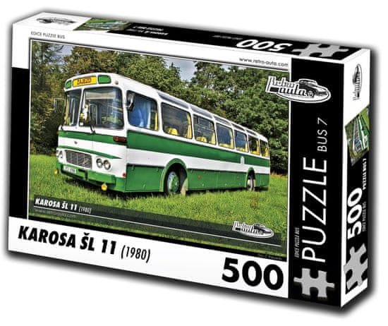 RETRO-AUTA© Puzzle BUS č. 7 Karosa ŠL 11 (1980) 500 dielikov