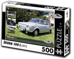 RETRO-AUTA© Puzzle č. 8 Škoda 100 L (1971) 500 dielikov