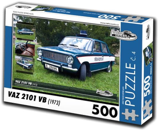 RETRO-AUTA© Puzzle č. 4 VAZ 2101 VB (1973) 500 dielikov