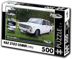 RETRO-AUTA© Puzzle č. 5 VAZ 2102 Combi (1985) 500 dielikov