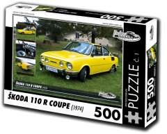 RETRO-AUTA© Puzzle č. 1 Škoda 110 R Coupe (1974) 500 dielikov