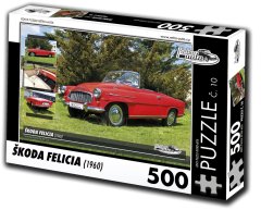 RETRO-AUTA© Puzzle č. 10 Škoda Felicia (1960) 500 dielikov