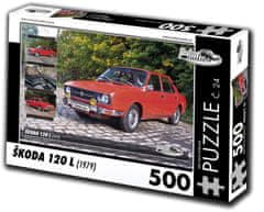 RETRO-AUTA© Puzzle č. 24 Škoda 120 L (1979) 500 dielikov