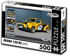 RETRO-AUTA© Puzzle č. 62 Škoda 130 RS (1977) 500 dielikov