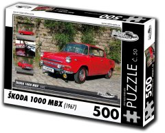 RETRO-AUTA© Puzzle č. 50 Škoda 1000 MBX (1967) 500 dielikov