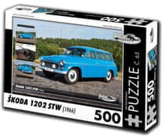 RETRO-AUTA© Puzzle č. 65 Škoda 1202 STW (1966) 500 dielikov