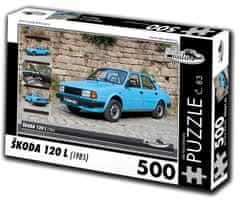 RETRO-AUTA© Puzzle č. 83 Škoda 120 L (1985) 500 dielikov