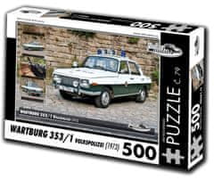 RETRO-AUTA© Puzzle č. 79 Wartburg 353/1 Volkspolizei (1973) 500 dielikov