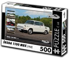 RETRO-AUTA© Puzzle č. 68 Škoda 1100 MBX (1968) 500 dielikov