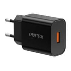 Choetech Sieťová nabíjačka Choetech Q5003 18W USB-A (čierna)