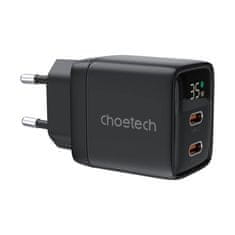 Choetech Sieťová nabíjačka GAN USB-C-USB-C PD35W Choetech PD6051 (čierna)