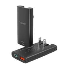 Choetech Choetech PD6011 PD65W GaN slim USB-A+C mini cestovná nabíjačka (čierna)