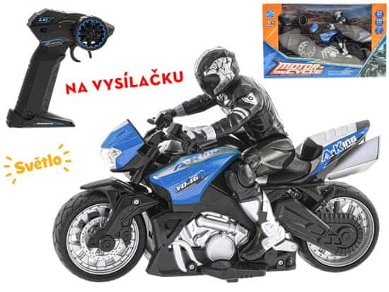 R / C motorka s jazdcom 26 cm 1:10 plná funkcie na batérie so svetlom 2.4 GHz