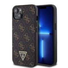 Guess Zadný kryt PU Leather 4G Triangle Metal Logo pre iPhone 13 Black