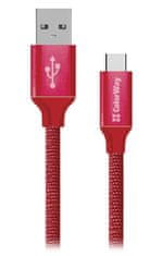 ColorWay Dátový Kábel USB/ USB-C / 2.4A/ 2m/ Červený