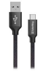 ColorWay Dátový Kábel USB/ USB-C / 2.4A/ 2m/ Čierny