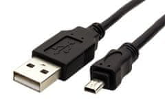 Goobay Kábel USB A-miniUSB, 8pin, Panasonic, Nikon UC-E6, Olympus CB-USB7, Minolta USB-2, USB-3, 1,8 m, čierny