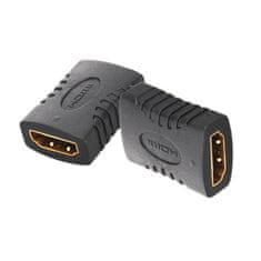 PremiumCord Adaptér HDMI A - HDMI A, Female/Female, pozlátená