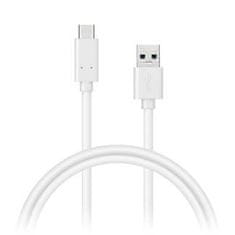 Wirez USB C (Type C) - USB, tok prúdu až 3A!, biely, 2 m