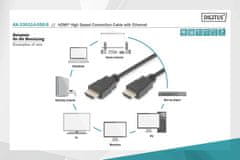 Digitus HDMI High Speed + Ethernet pripojovací kábel, 2x tienený, 5m