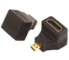 PremiumCord Adapter Micro HDMI Male na HDMI Female zahnutý do pravého uhla 90 °